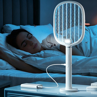 Raquette anti-insectes portable avec filet triple couche et charge rapide Type-C