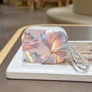 Étui pour AirPods Pro 3 en TPU avec motif de feuille de Ginkgo 3D irisé, avec mousqueton, protection intégrale pour Airpods 4/3/2/1 - Product Image 4