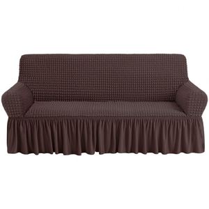 Wholesale Custom Color Modern Style <b>Sofa</b> Slipcover Elastic <b>Stretch</b> Fabric 94% Polyester 6% Spandex Solid Pattern Skirt Included - Product Image 1