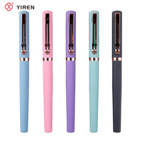 YIREN Morandi stylos plume utilisation étudiante plume en acier inoxydable coloré caoutchouc promotionnel calligraphie stylo