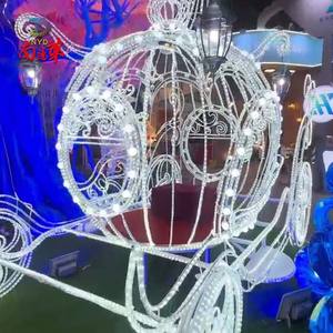 Fabricante grandes decoraciones para festivales luces Led carruaje de caballos <span class=keywords><strong>Cenicienta</strong></span> para Navidad boda decoración de vacaciones - Product Image 3