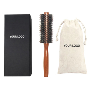 Peigne à cheveux à trois rangées de poils de sanglier moelleux, logo personnalisé, peigne à queue pointue pour <span class=keywords><strong>la</strong></span> coiffure - Product Image 3