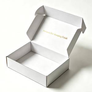 Wholesale Eco-friendly Gold Foil Mailer <b>Box</b> Custom Logo Printed Rigid Shipping Boxes for Luxury E-commerce Unboxing Experience - Product Image 1