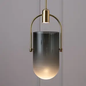 유리 샹들리에 시리즈 창조적 인 복고풍 천장 샹들리에 램프 홈 바 LED 거실 철 현대 80 펜던트 빛에 대 한 빈티지