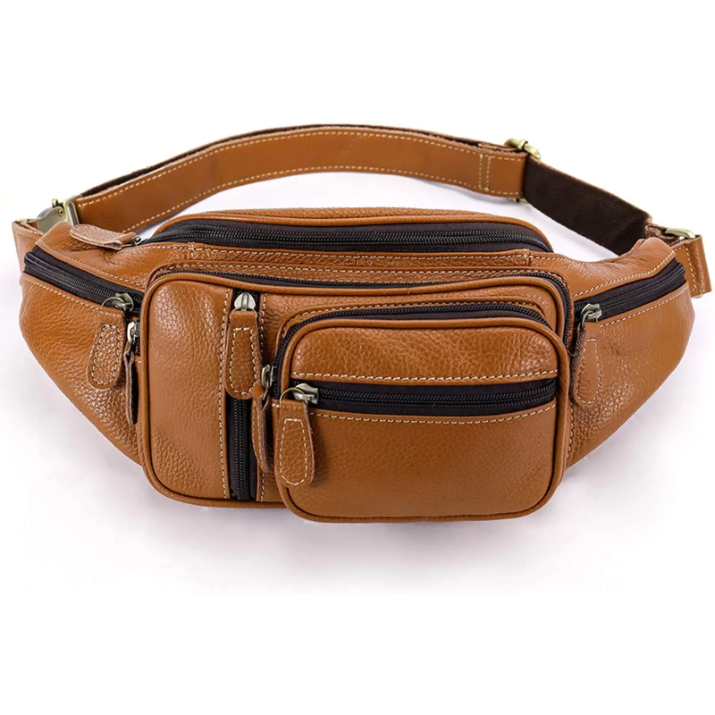 Custom LOGO Leather Bag Men Messenger