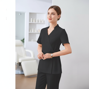 Ensemble uniforme de luxe pour salon de beauté et spa, costume en polyester de haute qualité pour femmes, pour massothérapeutes et techniciennes de spa - Product Image 4