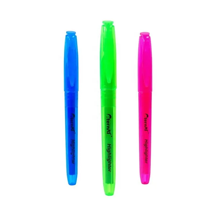 Kırtasiye ürünleri parlak floresan renk vurgulayıcı işaretleyici kalem