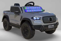 Camion télécommandé pour enfants style Noël, avec lumières LED, batterie 12V, pièces de course, jouets pour bébés, extérieur