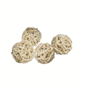 Conejo natural respetuoso con el medio ambiente mascota masticar juguetes conejo trata conejillo de indias juguetes animales pequeños rodando bolas masticables Bola de hierba - Product Image 3