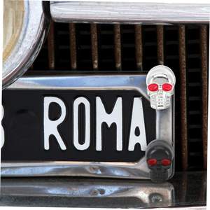 Soporte de matrícula de aleación de aluminio con gancho de remolque para motocicletas, tornillo de matrícula tipo esqueleto - Product Image 4