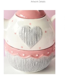 Bộ ấm chén pha trà kiểu Mỹ, chất liệu gốm sứ, có lọc, dùng được cho trà và cà phê - Product Image 3