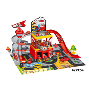 <span class=keywords><strong>Garage</strong></span> de voiture acousto-optique électrique pour enfants assembler un jouet de parking éducatif avec carte en plastique - Product Image 1