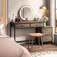 Bureau d'ordinateur réversible, bureau à domicile, petit bureau avec tiroir, meuble pour imprimante, poste de travail gris, table d'étude et d'écriture