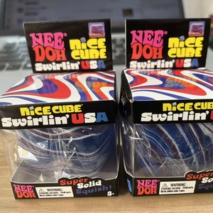 ของเล่นบีบคลายเครียด Nice Cube USA Swirlin' Squeeze สีฟ้า แดง ขาว ของเล่นบีบมือแบบใหม่ สำหรับเด็กและผู้ใหญ่ - Product Image 2
