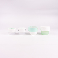 Pot en plastique PP mat Mason avec couvercle, couleur personnalisable, 50g, 100g, 150g, 200g, 250g, 100 ml