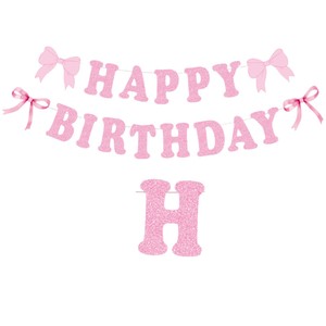 Set de Decoración con Lazo Rosa para Fiestas, Serpentinas en Espiral para Celebraciones de Cumpleaños de Niñas - Product Image 5