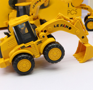 Tirez voiture jouets rétro classique véhicule ingénierie modèles voitures pelle grue Bulldozer rouleau <span class=keywords><strong>Ambulance</strong></span> enfants garçons jouets - Product Image 3