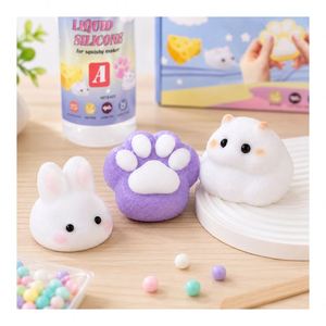 Paquete de materiales de silicona para moldes de animales, OEM de fábrica, cavidades, tarros de colores, rellenos de perlas, guantes, vasos, libro de instrucciones - Product Image 5