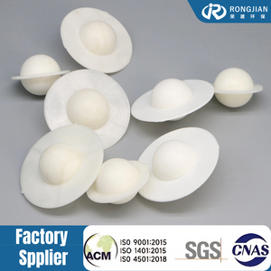 Boule flottante emboîtable à bord aile, couvercle auto-assemblant sans interstice pour réservoir de chromage, contrôle de la brume <span class=keywords><strong>acide</strong></span> - Product Image 1
