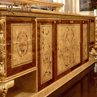 2025 Meubles de haute qualité italien classique maison bar armoire de luxe Style français sculpture sur bois massif or maison bar armoire de luxe