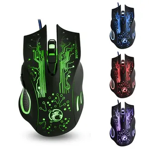 Drop Verzending Estone X9 Usb 6 Knoppen 2400 Dpi Wired Multi Color Led Optical Gaming Mouse Voor Computer Pc