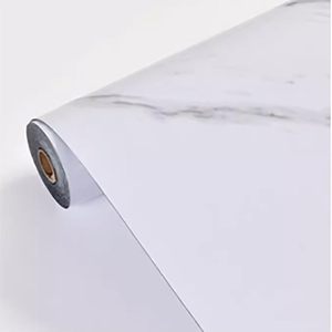 Rollos de papel tapiz autoadhesivo con patrón de mármol blanco, pegatina de pared moderna impermeable de 120cm * 3M para sala de estar, escuela, venta al por mayor - Product Image 6