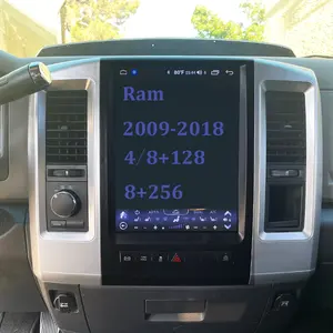 Radio kepala mobil layar sentuh, Android bebas genggam Upgrade pabrik Stereo Radio pengganti untuk Dodge Ram 2009 - 2012 dengan SatNav