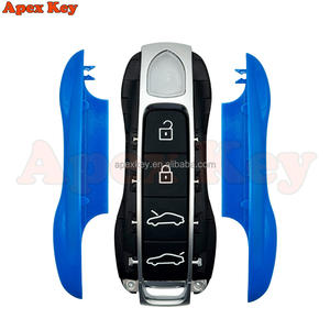 Fundas de Repuesto para Llaves de Alta Calidad en Color Azul Profundo para Porsche con Adhesivos para Crear Marcos de Fotos Artísticos - Product Image 2