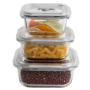 Đông Lạnh Chịu Nhiệt Lò Vi Sóng An Toàn Thực Phẩm Thủy Tinh Container Hộp Ăn Trưa Cho Thực Phẩm Thủy Tinh Lưu Trữ Thủy Tinh Bát Bộ Cửa Hàng Container - Product Image 1