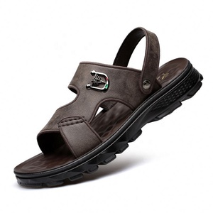 Sandalias de Verano para Hombre, Punta Abierta, Suela de Goma, Entresuela de EVA, Estilo Slip-On, Diseño de Leopardo, Forro Textil, Color Sólido, Estilo Zuecos - Product Image 5