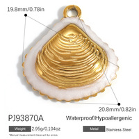 SUMMLY Kroon ZeeSter Fruit Hart Oog Hangertjes 18K Goud Gegalvaniseerd RVS Sieraden Charms Mode Sieraden