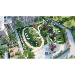 Equipo de juegos al aire libre para niños Jungle Gym con tobogán y columpio Plástico LLDPE Más de 500kg de capacidad - Product Image 6