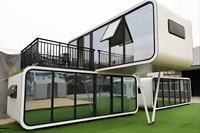 Maison préfabriquée en conteneur de 20 pieds, style moderne et luxueux, type Apple Cabin, pour hôtel, avec chambre et salle de bain