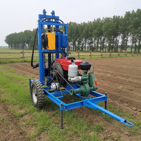 Foreuse à eau portable de petite taille, profondeur maximale de 150 mètres, comprend des mèches de forage PDC et Tri-cone