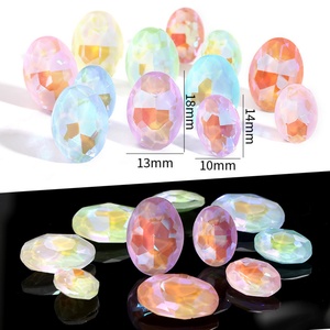 Venta al por mayor del fabricante: Nuevos accesorios de ropa ovalados, fluorescentes, coloridos, súper brillantes y de moda. - Product Image 5