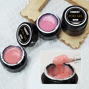 FZANEST Facile à appliquer Poly <span class=keywords><strong>Extension</strong></span> Nail Gel Construction <span class=keywords><strong>AcryGel</strong></span> Crystal Pink Milky White Nail <span class=keywords><strong>Extension</strong></span> Gel dans un pot en vrac - Product Image 2