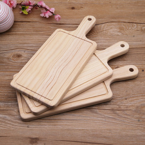 Planches à découper en bois massif avec poignée pour servir pizza, sushi, usage domestique et cuisine - Product Image 1