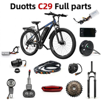 Kit de conversion de vélo électrique Superbsail : Pièces de rechange pour moteur Duotts C29, éclairage, volant, écran, contrôleur, fourche et accélérateur