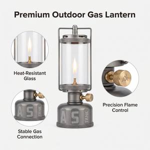 Linterna de <span class=keywords><strong>Gas</strong></span> para Camping, Tubo de Vidrio Transparente, Llama Ajustable, Portátil, <span class=keywords><strong>Luz</strong></span> de Ambiente a <span class=keywords><strong>Gas</strong></span> para Glamping y Senderismo - Product Image 3