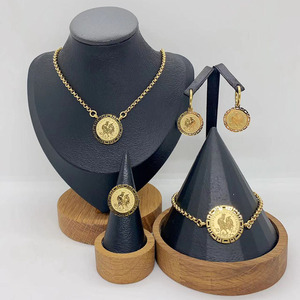 Luxury Personality Unique Full Zircon Link Charm Necklace OT Series New Crossbar <strong>Bangle</strong> Earring 3pcs Jewelry <strong>Set</strong> - Product Image 3
