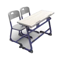 Ensembles de bureaux et chaises doubles, chaises d'école, meilleurs bureaux et chaises réglables, utiles dans les salles de classe, personnalisables