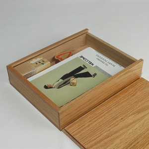 FSC Boîte en <span class=keywords><strong>bois</strong></span> de chêne non finie avec couvercle coulissant, petites caisses de rangement en <span class=keywords><strong>bois</strong></span> Boîtes cadeaux vides - Product Image 3