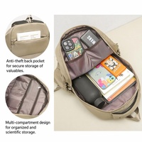 Sac à dos scolaire léger et imperméable en nylon, grande capacité, multi-poches, organisation optimisée, idéal pour la randonnée et les week-ends en plein air