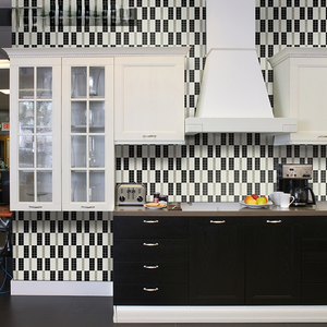 Mosaico de Vidrio con Diseño de Teclas de <span class=keywords><strong>Piano</strong></span> en Blanco y Negro, Azulejo Decorativo para Pared de Baño - Product Image 5