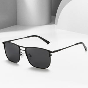 Nouvelles lunettes de soleil polarisées pour hommes UV400, monture métallique anti-reflet, verres TAC pleine monture, style professionnel or et noir, pour la conduite et la pêche - Product Image 1