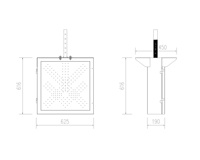 Feux de circulation pour barrière de péage durables, double face, avec croix rouge et flèche verte, IP65, 600 mm