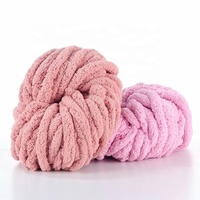 Hot Selling Soft Arm Knitting Yarn High Tenacity Wholesale 100% Polyester Chunky Chenille Yarn for Crochet Weaving Blankets