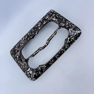Repuesto para Dodge Charger 2015-2023, Kit de Molduras Interiores de Fibra de Carbono Forjada con Láminas Rosas y Plateadas, Piezas Individuales - Product Image 5