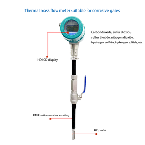 RS485 Lorawan meteran aliran Gas domestik massa termal pemasukan Gas meteran aliran termal penyisipan sambungan flens meteran aliran massa termal - Product Image 5