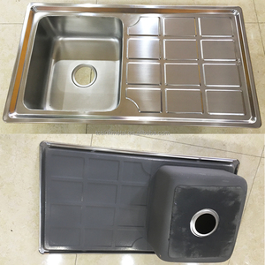 อ่างล้างจานในครัวแบบฝังขนาด 900x500 มม. พร้อมตะแกรงระบายน้ำ ราคา - Product Image 5
